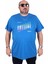 Erkek Büyük Beden Sıfır Yaka Tişört Awesome 25164 Saks 1