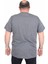 Erkek Büyük Beden Sıfır Yaka Tişört Strong 25167 Antrasit Melanj 3