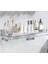 Kendinden Yapışkanlı Şeffaf Plastik Minimalist Banyo Mutfak Makyaj Dekoratif Duvar Rafı 3