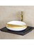 Tezgah Üstü Lavabo (Parlak Beyaz-Altın) EY-4710A 2