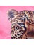 Leopar Desenli Pembe Kadife Saçaklı Dekoratif Kırlent Kılıfı 43 x 43 cm 2