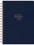 A5 Spiralli Sert Kapak Keten Noktalı Tarihsiz Not Defteri Lacivert 1