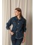 Denim Kumaş Cep Detay Püsküllü Kadın Mavi Kot Ceket 5
