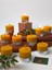 Menashop (12 Adet) Sarma Tealight Mum 3,5 cm x 3 cm Doğal Petek Balmumu Mum 1