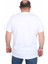Erkek Büyük Beden Sıfır Yaka Tişört Strong 25167 Beyaz 3