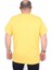 Erkek Büyük Beden Sıfır Yaka Tişört Lets Go 25161 Sarı 3