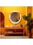 - Dekorarif Desenli Yuvarlak Banyo-Salon Duvar Aynası 110 1