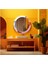 - Dekorarif Desenli Yuvarlak Banyo-Salon Duvar Aynası 94 1