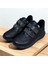 Taşlı Simli Düz Beyaz ve Siyah Cırtlı Ortopedik Bayan Spor Sneakers Ayakkabı 1