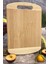Bambu Oval Kenarlı Büyük Boy Kesim Panosu, 24 x 34 cm Bambu Kesim Tahtası, Et Tahtası 5