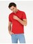 Erkek Polo Yaka Slim Fit Basic T-Shirt-Kırmızı 2