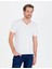 Erkek Slim Fit Basic Tişört-Beyaz 1