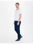 Erkek Slim Fit Basic Tişört-Beyaz 4