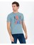 Bisiklet Yaka Slim Fit T-Shirt-Nil Mavisi 2
