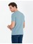 Bisiklet Yaka Slim Fit T-Shirt-Nil Mavisi 4