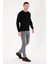 Erkek Slim Fit Basic Kazak - Siyah 3