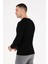 Erkek Slim Fit Basic Kazak - Siyah 5