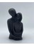LPTOA05 Beton El Yapımı Özel Tasarım Sarılan Sevgililer Biblo, Siyah, 22 cm x 8.5 cm 1
