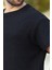 Siyah Bisiklet Yaka Oversize Erkek T-Shirt E7134 3