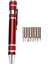 Kırmızı Çok Fonksiyonlu Onarım Çok Fonksiyonlu Tornavida Aracı Kalem Alüminyum Alaşımlı Tornavida 8-In-1precision Set Uygun Onarım Araçları (Yurt Dışından) 1