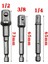 A6 Hex Çubuk Araçları Matkap Vanadyum Adaptörü Krom Uzatma Çelik Soket 1/2 "hex Bit Elektrikli Set Shank Uçları Matkap 1/4" (Yurt Dışından) 4