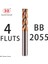 4X4X10X50 4F-BB2055 Bb Cnc Karbür Düz Uçlu Değirmen Tungsten Kesici 2 4 Flüt Metal Çelik Işleme Aracı Anahtar Yüzü Kare Yönlendirici Bit 6 8 12 Shank HRC55 (Yurt Dışından) 1
