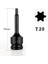 T80 Soket Adaptörü Evrensel Adaptif Anahtar Adaptör Soketi 1/2 Hex Torx Tornavida Bit Darbeli Sürücü Adaptör Kafası T20-T100 (Yurt Dışından) 3