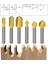 90 Derece V 6.35MM 6mm Shank Freze Uçları Seti Çekirdek Kutu Bit Yuvarlak Burun Ucu 90 Derece V-Oluk Bit Ağaç Işleme Araçları (Yurt Dışından) 3
