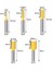 8X12.7 5 Adet 8mm Shank Düz Ağaç Işleme Yönlendirici Bit Seti Marangoz Freze Kesici 3/6/10/12/16MM Kesme Çapı (Yurt Dışından) 3