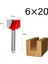 6X20MM 6mm Shank Yüzey Planya Alt Temizleme Ahşap Freze Cnc Kesici Gravür Bıçağı Yönlendirici Bit Ağaç Işleme Aleti 10-32MM (Yurt Dışından) 1
