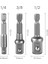 1-4 Dönebilen Soket Keıthern 3 Adet Hex Shank Soket Adaptör Seti 1/4 "3/8" 1/2 "elektrikli Tornavida Uçları Için Elektrikli Matkap Ucu Kol Uzatma Çubuğu (Yurt Dışından) 5