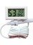 Yuvarlak Beyaz 1 Adet Mini Dijital LCD Kapalı Termometre Higrometre Kapalı Uygun Sıcaklık Sensörü Nem Ölçer Ölçer Aletleri Kablo (Yurt Dışından) 3