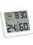 Beyaz Ultra Ince Dijital Termometre Ölçer Otomatik Elektronik Nem Monitörü Çalar Saat 3.2 Inç LCD Kapalı Kuru Higrometre (Yurt Dışından) 1