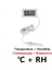 Tel Beyaz T-H Termometre Higrometre Sensörü Ölçer Ölçer Mini Kapalı Araba Taşınabilir Dijital LCD Izleme Ekranı Nem Sıcaklık Dedektörü (Yurt Dışından) 1