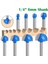 05 1 Adet 1/4 "6.35MM Shank Ahşap Oyma Topu Burun Yönlendirici Bit Yuvarlak Freze Ahşap Için Kesici Cnc Yarıçapı Çekirdek Kutusu Katı Karbür Araçları (Yurt Dışından) 2
