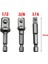 Stil 2 3 Adet/takım Krom Vanadyum Çelik Soket Adaptörü Hex Shank 1/4 "3/8" 1/2 "uzatma Matkap Uçları Seti Bar Hex Bit Seti Elektrikli El Aletleri (Yurt Dışından) 3