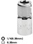 1/4 "kare Sürücü 1/4" Hex Shank Soket Uçları Dönüştürücü Tornavida Bit Adaptörü El Aletleri Soket Dönüşüm Adaptör Aracı (Yurt Dışından) 2