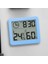 Mavi Çok Fonksiyonlu Termometre Higrometre Otomatik Elektronik Sıcaklık Nem Izleme Saati 3,2 Inç Büyük LCD Ekran (Yurt Dışından) 1
