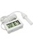 Beyaz Fy-12 Mini LCD Dijital Termometre Higrometre Ölçer Test Cihazı Probu Kuluçka Akvaryum Sıcaklık Nem Ölçer Probu ile 1.5 M (Yurt Dışından) 2