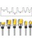 V. Kanal Açma 6.35X12.7 1/4 "6mm Shank Desen Bit Gömme Trim Bit Düz Bit Rulman Menteşe Zıvana Açma Yönlendirici Bit Ahşap Giyotin Kesici (Yurt Dışından) 2