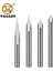 6X45DEG.X0.3 Vsharp 3 Kenarları 6mm Karbür V-Şekli Gravür Ucu Üçgen Freze Kesici Ahşap Akrilik Pvc Yeşim Metal Cnc Aracı Gravür Oyma (Yurt Dışından) 2