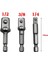 A3 Altıgen Çubuk Adaptörü 1/2 "altıgen Aletler Çelik 3/8" Set Vanadyum 1/4 "bit Uzatma Matkap Uçları Şaft Güç Soket Matkap (Yurt Dışından) 4