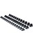 Siyah 3 Adet Soket Düzenleyici Tepsi Plastik Soket Tutucu 340 mm Soket Tutucu 1/4 "3/8" 1/2 "lokma Anahtar Organizatör (Yurt Dışından) 5