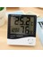 Siyah Dijital Ekran Termometre Nem Saat Alarm Higrometre Ölçer Ev Için LED Kapalı Elektronik Nem Monitörü Çalar Saat (Yurt Dışından) 2