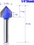 1 Adet 1/4 "shank 90 Derece V Oluk Şablon Yönlendirici Bit-5/8" x 17.3mm Ahşap Freze Kesicisi Yönlendirici Bit Karbür Ahşap Gravür Bit (Yurt Dışından) 1