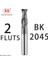3X4X8X50 2F-BK2045 Bb Cnc Karbür Düz Uçlu Değirmen Tungsten Kesici 2 4 Flüt Metal Çelik Işleme Aracı Anahtar Yüzü Kare Yönlendirici Bit 6 8 12 Shank HRC55 (Yurt Dışından) 1