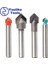 6.35MM x 7.96MM 6.35MM Şaft 90 Derece V Oluk Bit 1/4 "5/16" 3/8 "1/2" Cnc Gravür Katı Freze Uçları Ahşap Delme Için Karbür Freze Kesiciler (Yurt Dışından) 2