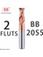 3.5X4X10X50 2F-BB2055 Bb Cnc Karbür Düz Uçlu Değirmen Tungsten Kesici 2 4 Flüt Metal Çelik Işleme Aracı Anahtar Yüzü Kare Yönlendirici Bit 6 8 12 Shank HRC55 (Yurt Dışından) 1