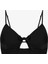 Siyah Front Opening Balenli Bikini Üstü 5