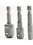 Model 1 3 Adet/takım Krom Vanadyum Çelik Soket Adaptörü Hex Shank 1/4 "3/8" 1/2 "uzatma Matkap Uçları Bar Hex Bit Seti Elektrikli El Aletleri (Yurt Dışından) 4